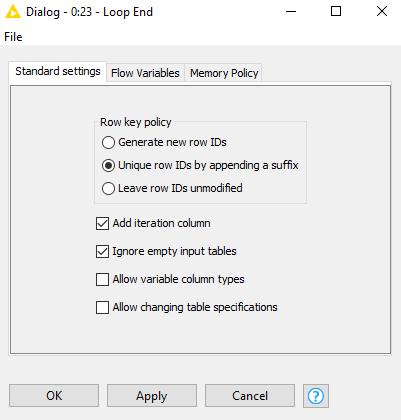 Liste de fichiers KNIME 