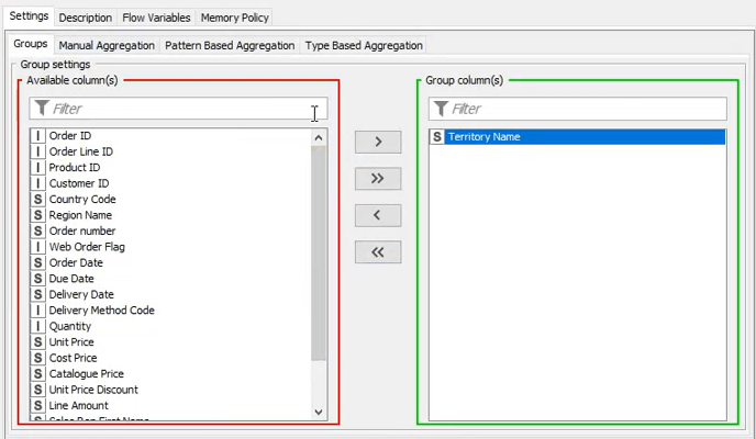 GroupBy Node KNIME