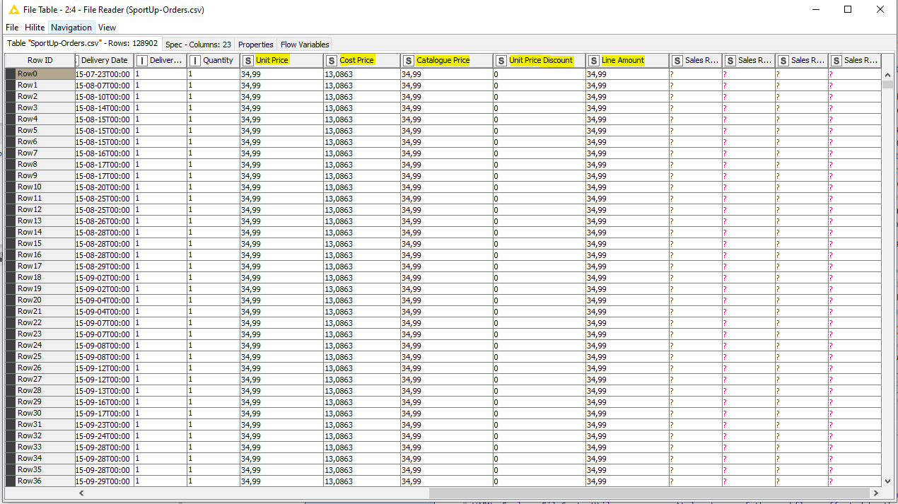 Convertir une chaîne de caractères en nombre KNIME