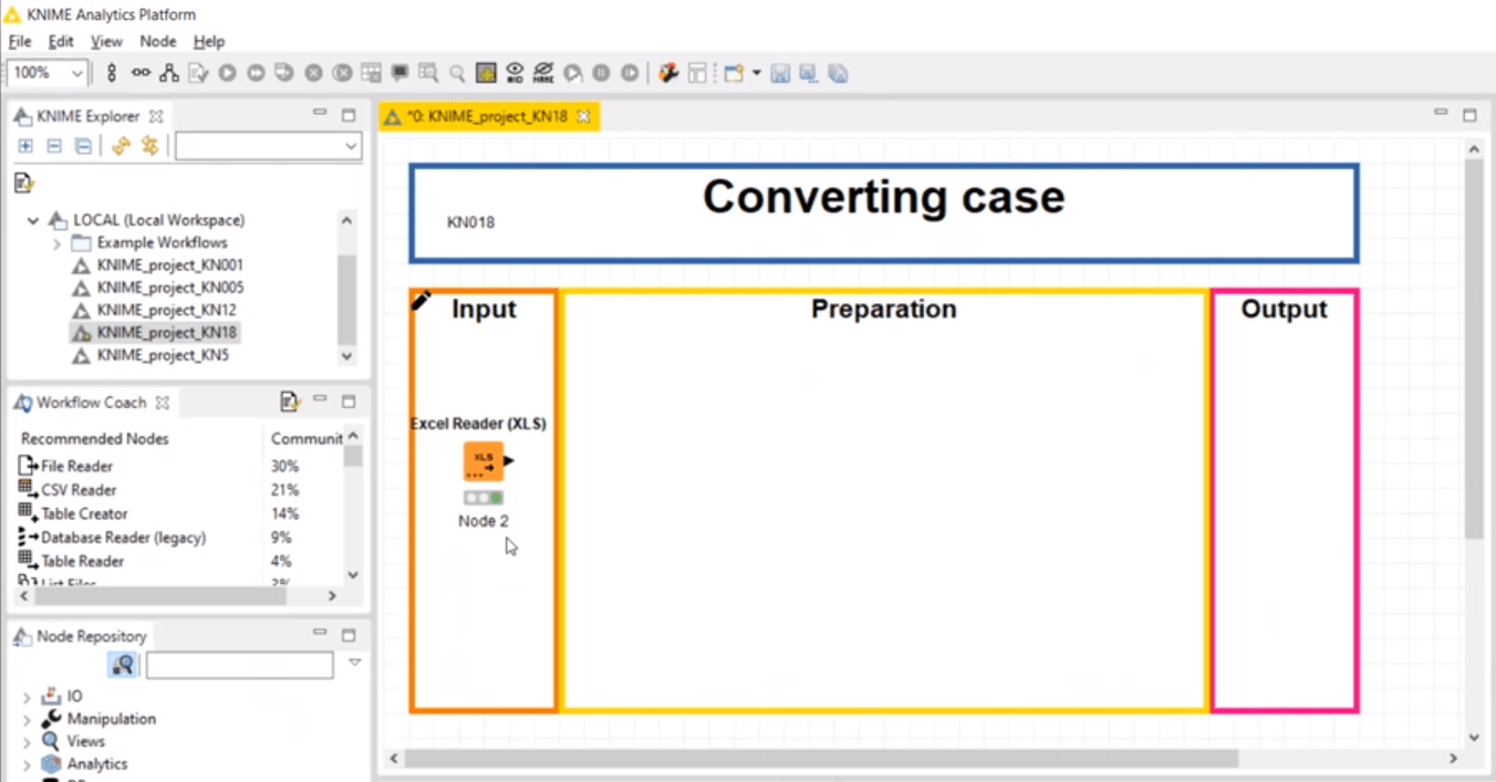 Case converter KNIME