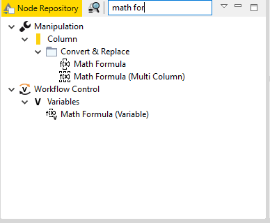 Node formules mathématiques 