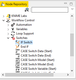 Node Clause IF KNIME 