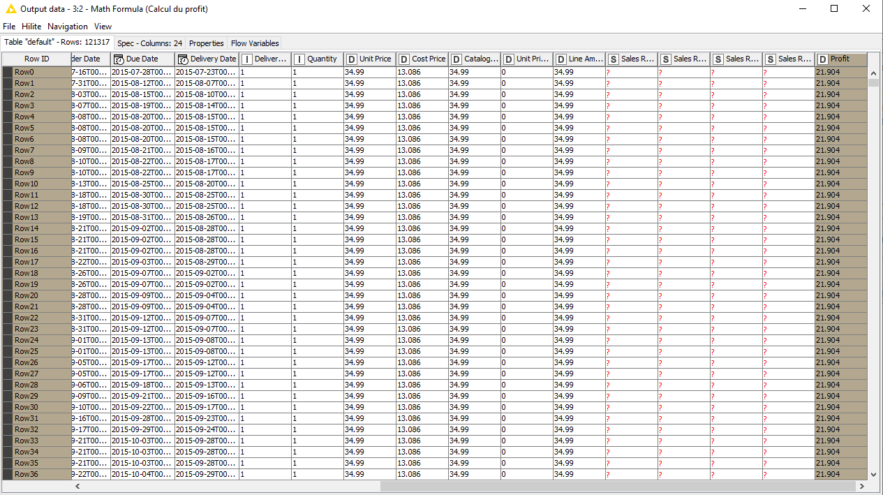 Math formula KNIME 