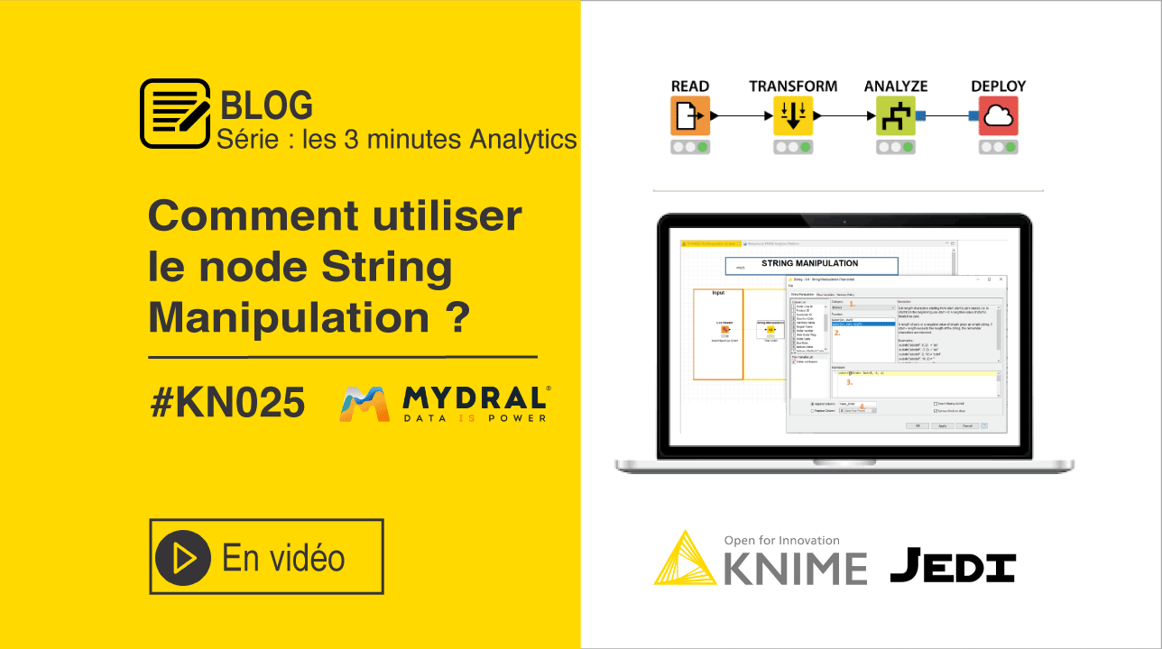 Les 3 MInutes Analytics : utiliser le node String manipulation dans KNIME