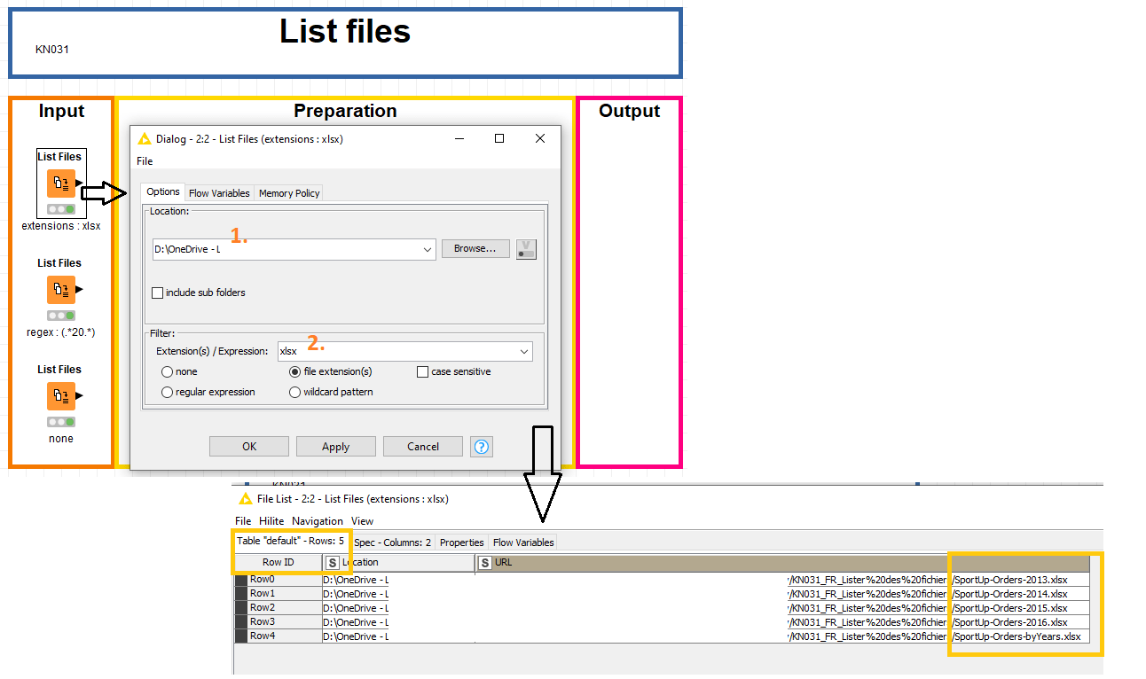 List Files KNIME 