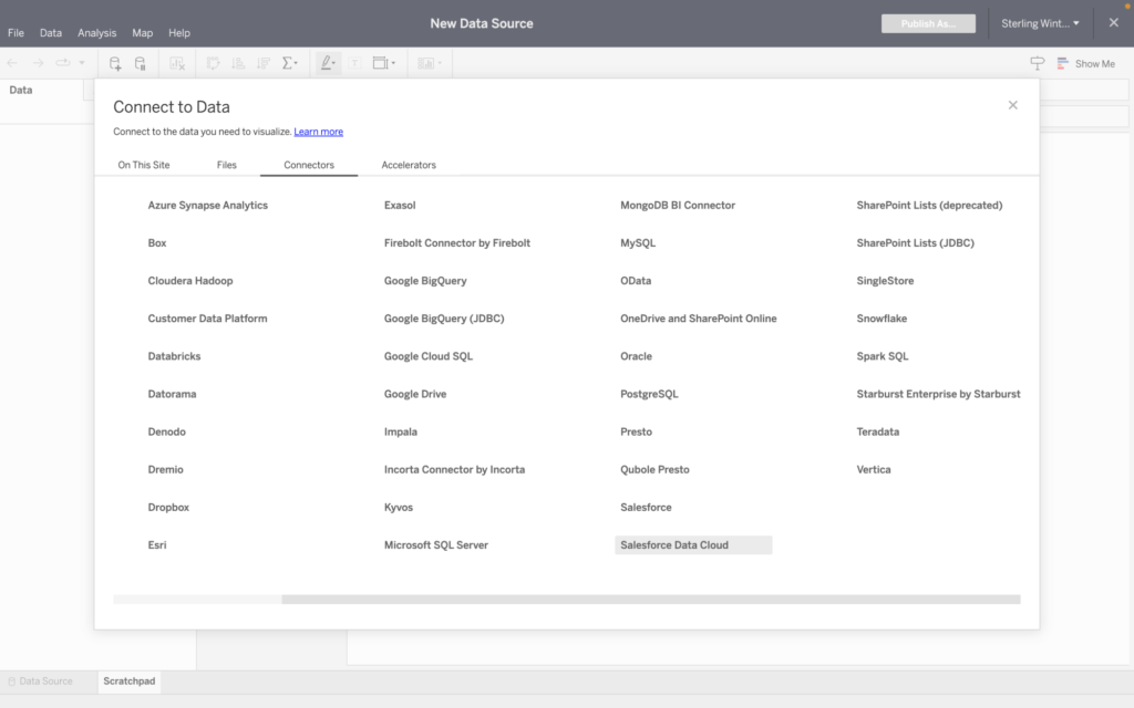 Connecteur Salesforce Data Cloud